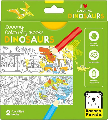 Βιβλίο Ζωγραφικής Long Coloring Books - I Love Colouring Dinosaurs 4+ ετών