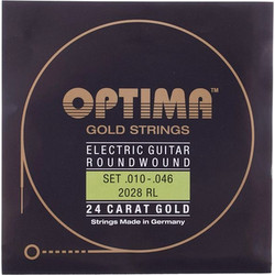 Optima 24-Karat Gold Σετ 6 Χορδές Ηλεκτρικής Κιθάρας 10-46" Light Tension