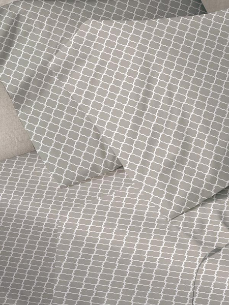 Παπλωματοθήκη Menta Εμπριμέ 530 Grey Μονή (170x250) Sunshinehome - 1.70x2.50