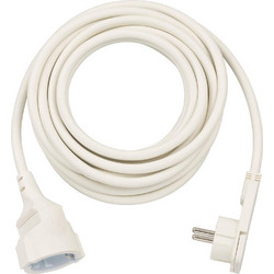 Brennenstuhl Quality Plastic Extension Cable with Flat Plug 5m H05VV-F3G1.5 white