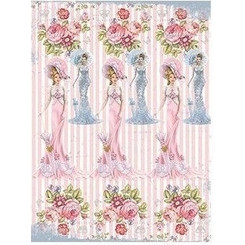 Ριζόχαρτο Decoupage -Lady in Pink - A4