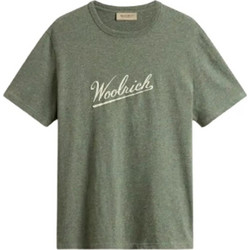 WOOLRICH MOULINE JERSEY LOGO T-SHIRT ΜΠΛΟΥΖΑ CFWOTE0150MRUT3957-6006W-GREENSTONE