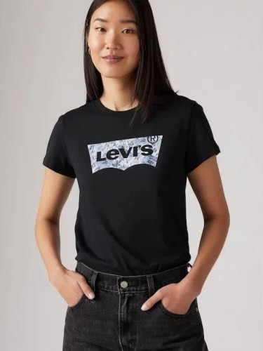 LEVIS T-SHIRT WMNS 17369-2930 ΜΑΥΡΟ