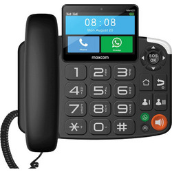 Maxcom MM42D 4G Ενσύρματο Τηλέφωνο με Ανοιχτή Ακρόαση για Ηλικιωμένους Μαύρο