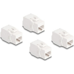 DELOCK Keystone module 86051 RJ45 σε LSA Cat.6A UTP λευκό 4τμχ