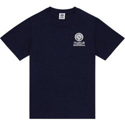 Franklin & Marshall Unisex T-shirt Agender con stampa logo Crest - ΜΠΛΕ