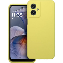 Motorola Moto G55 5G Θήκη Σιλικόνης 2mm Κίτρινο