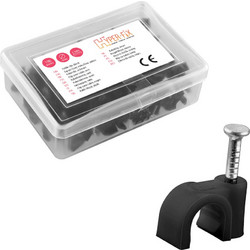 HYPER-FIX ΡΟΚΑ ΓΙΑ ΔΙΑΜΕΤΡΟ ΚΑΛΩΔΙΟΥ 6mm ΥΨΟΣ 8.1mm - ΚΑΡΦΙ 1.70x15mm ΜΑΥΡΟ - KOYTI 100 ΤΕΜ