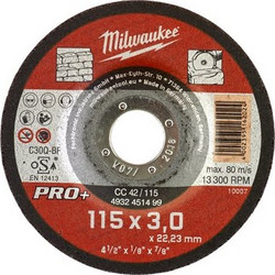 Δίσκος κοπής πέτρας / μαρμάρου PRO+ 115*3mm 4932451499 Milwaukee