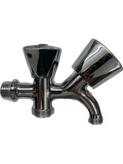 Κάνουλα 1/2 Διπλής Παροχής Inox ασημί Galifas 7925645 - Galifas