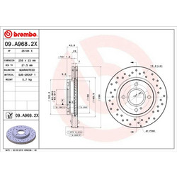 Brembo Δισκόπλακα - 09.A968.2X