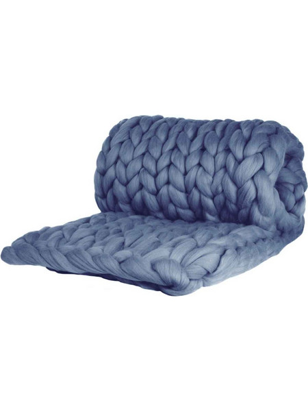 Adorist Κουβέρτα Μάλλινη Merino Χοντρής Πλέξης Cosima Μπλε Small 80x130cm (ADO_0126)