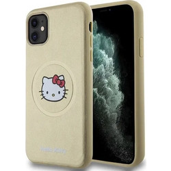 Hello Kitty Leather Kitty Head MagSafe case for iPhone 11 / Xr - gold - (Hel000085-0)