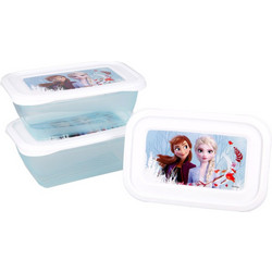 Stor Frozen Πλαστικό Παιδικό Σετ Δοχείο Φαγητού Blue Forest 3τμχ