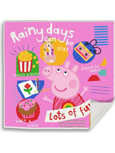 Peppa Pig Rainy Fun Magic Hand Towel Face Towel, Towel 30x30cm