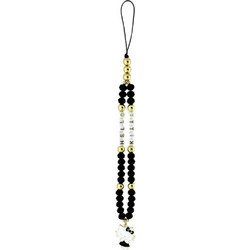 Hello Kitty Pearls and Beads Kitty Charm Phone Charm - Black - (Hel000171-0)