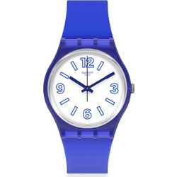 Swatch Electric Shark Γυναικείο Ρολόι με Μπλε Καουτσούκ Λουράκι GN268