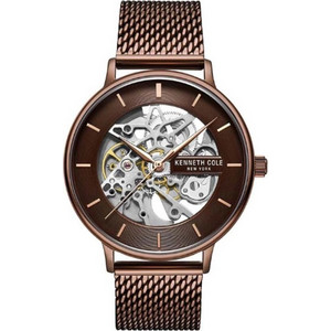 Kenneth Cole Ανδρικό Ρολόι Αυτόματο με Καφέ Μεταλλικό Μπρασελέ KC50780004 Kenneth Cole Ανδρικό Ρολόι Αυτόματο με Καφέ Μεταλλικό Μπρασελέ KC50780004