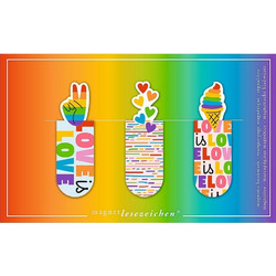 ΜΑΓΝΗΤΙΚΟΙ ΣΕΛΙΔΟΔΕΙΚΤΕΣ MOSES MAGNETIC BOOKMARK RAINBOW LOVE M31181