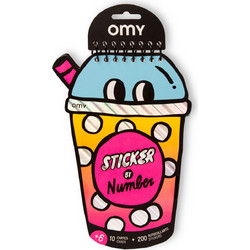 omy - βιβλίο δραστηριοτήτων με αυτοκόλλητα - bubble tea