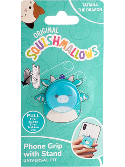 SQUISHMALLOWS UNIVERSAL PHONE GRIP & ΒΑΣΗ ΣΤΗΡΙΞΗΣ - TATIANA THE DRAGON (PGSQM-TATIANA)