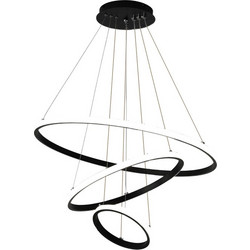 POWERTECH LED φωτιστικό οροφής HLL-0105, 44W, 4000K, 60x60cm, μαύρο