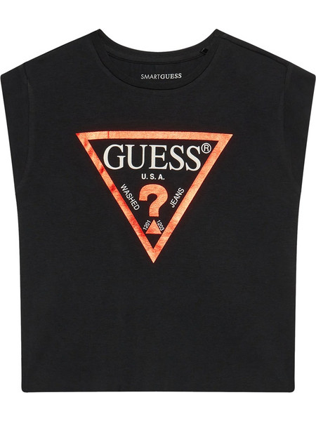 GUESS ΠΑΙΔΙΚΗ CROP ΜΠΛΟΥΖΑ ΚΟΡΙΤΣΙ J81I15J1311-JBLK (JBLK/JET BLACK)