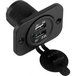 Φορτιστής αυτοκινήτου USB 12/24VDC 5V 1+2.1A PY-CHR0001 PEIYING