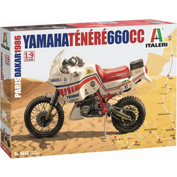 Italeri Yamaha Tenere 660cc Paris Dakar 1986 Συναρμολογούμενο Πλαστικό Μοντέλο Μηχανής 1:9