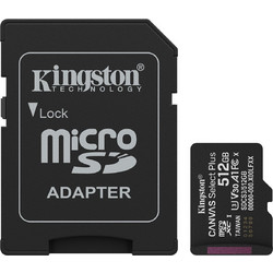 Kingston Canvas Select Plus microSDXC 512GB Class 10 U3 V30 UHS-I + Adapter