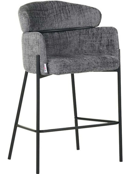Σκαμπό Μπαρ Tolerse 029-000254 55x60x97cm Grey Μέταλλο,Ύφασμα