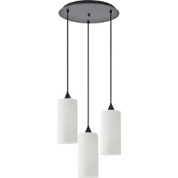 Home Lighting Κρεμαστό Φωτιστικό Οροφής Τρίφωτο E27 Λευκό SE21-BL-4-3BL-GL3 77-9002