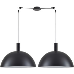 Home Lighting Κρεμαστό Φωτιστικό Οροφής Δίφωτο Μαύρο SE21-BL-4-BL2-MS50 77-8504
