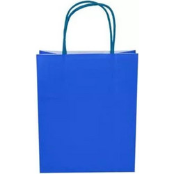 Χάρτινη Τσάντα Μπλε με Στριφτό Χεράκι 32x41x12cm