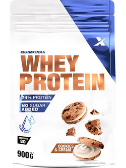 Quamtrax Whey Cookies & Cream Πρωτεΐνη Ορού Γάλακτος Γράμμωσης 900gr