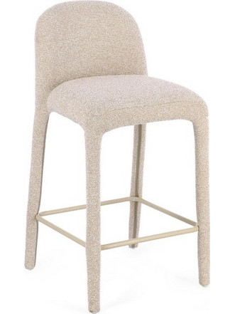 Bizzotto Antara Σκαμπώ Μπαρ Υφασμάτινο Μπεζ 44,5x50,5x92