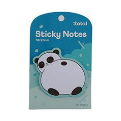 Αυτοκόλλητα Χαρτάκια Σημειώσεων | I-Total Sticky Notes | Panda | 73x73mm | 20 Φύλλων | Xl3102G