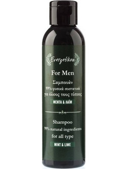 Evergetikon For Men Mint & Lime Φυτικό Σαμπουάν για Επανόρθωση 150ml