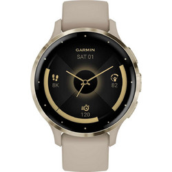 Garmin Venu 3S Soft Gold / Leather French Gray