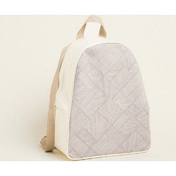 Beauty Home BACKPACK 43x35x23cm ΔΙΑΓΩΝΙΕΣ ΓΡΑΜΜΕΣ ΜΠΕΖ