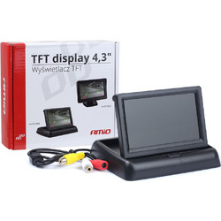 Amio - ΟΘΟΝΗ TFT LCD ΑΝΑΔΙΠΛΟΥΜΕΝΗ ΑΥΤΟΚΙΝΗΤΟΥ 4,3" - 12V - 1 τεμ. (02484/AM)