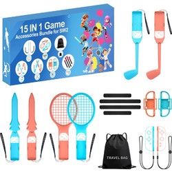 Nintendo Switch 15-in-1 Family Accessory Pack 2 - Orange and Blue Set