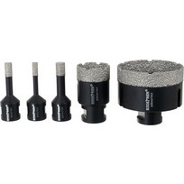 Σετ Διαμαντένια Ποτηροτρύπανα M14 6-68mm 6 τεμ με Αντάπτορα, για Πλακάκια, Γρανίτη και Κεραμικά - Bigstren