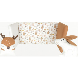 Baby Star Πάντα Κούνιας Forest Friends Λευκό Καφέ 5τμχ 40x200cm