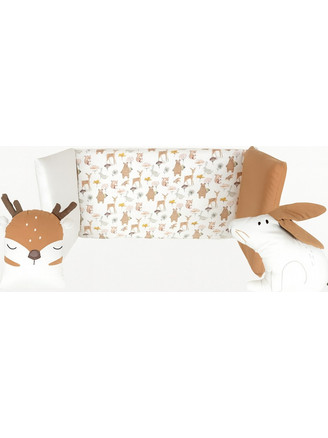 Baby Star Πάντα Κούνιας Forest Friends Λευκό Καφέ 5τμχ 40x200cm