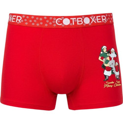 ΑΝΔΡΙΚΟ BOXER ΜΕ ΕΟΡΤΑΣΤΙΚΟ ΣΧΕΔΙΟ W25 COTBOXER HAPPY XMAS 1001Y.B CTBCHR-2 - ΚΟΚΚΙΝΟ