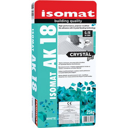 AK-18 CRYSTAL GEL ΚΟΛΛΑ ΠΛΑΚΙΔΙΩΝ C2TE ΛΕΥΚΗ ISOMAT 25KG (4a)