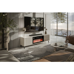 Halmar Έπιπλο Τηλεόρασης MDF Κασμίρ / Καρυδί Μ180xΠ40xΥ52cm Random 2
