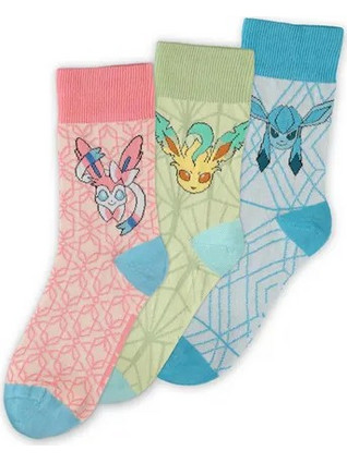 POKEMON - Eevee Evolution II - Pack of 3 pairs of socks (T35-38)