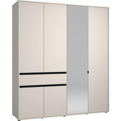 ΝΤΟΥΛΑΠΑ CORBETT 4K1F1O h211 CASHMERE/ΜΑΥΡΟ ΜΑΤ ΧΡΩΜΑ 183x55x211εκ